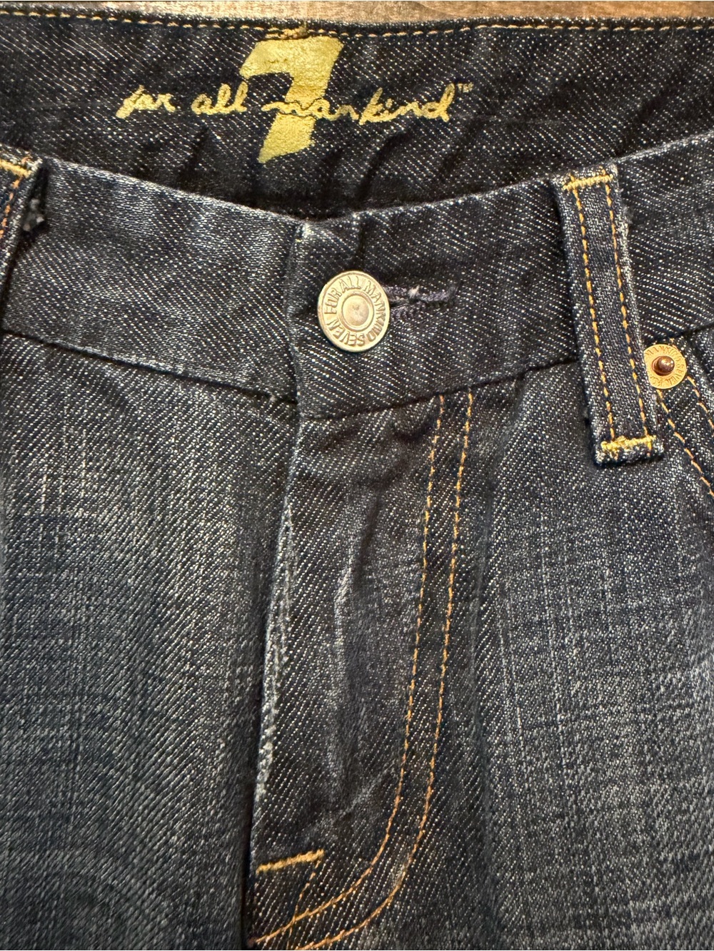 7FAMK Dark Wash A-Pocket Jeans Sz 28 - Picture 5 of 16